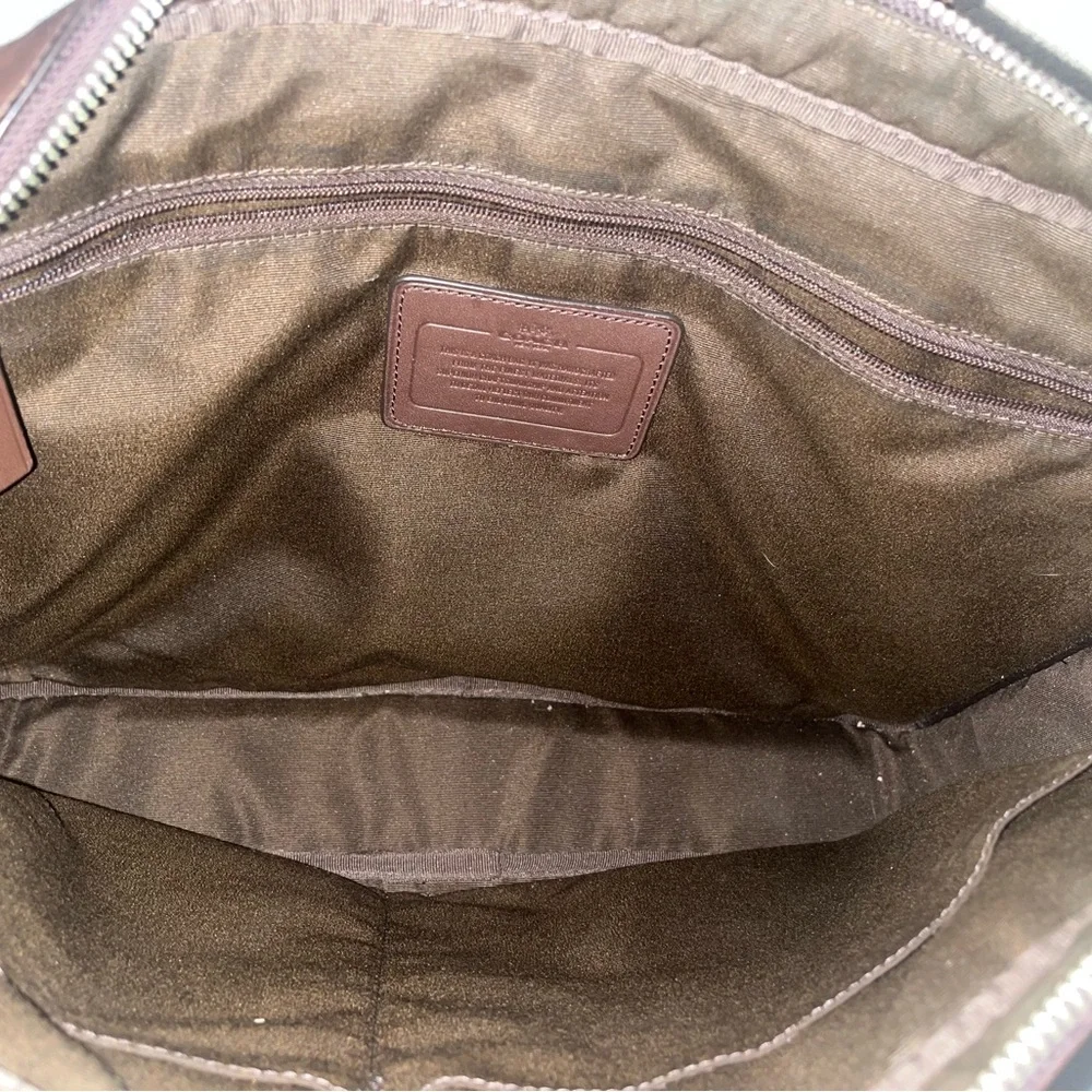 Coach Slim Bicolor Leather Briefcase - Picture 4 of 13